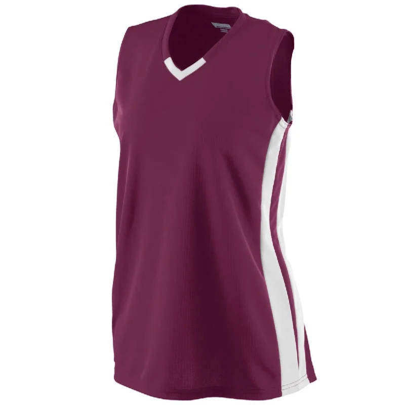 MAROON/WHITE