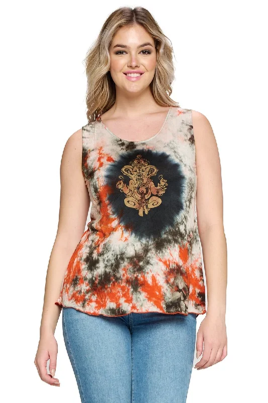 Tie-Dye Ganesh Tank fashionable tank top