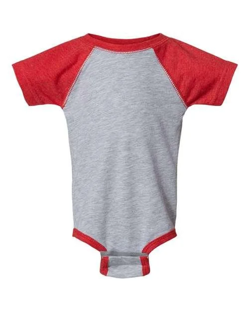 Rabbit Skins Infant Baseball Fine Jersey Bodysuit 4430 Burgundy Jersey Tee