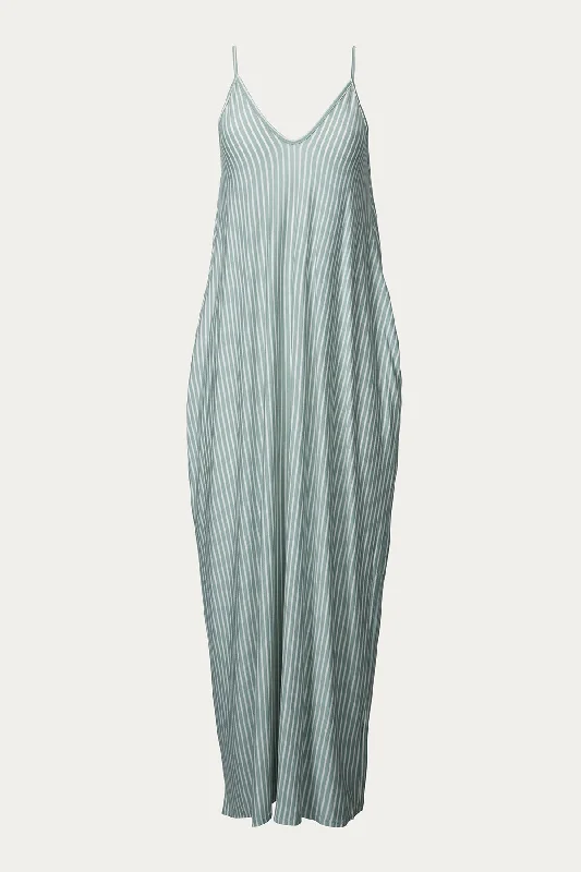 STRIPED STRETCH-MODAL JERSEY MAXI DRESS Solid Color Jersey Shirt