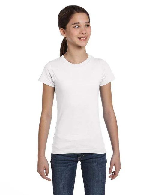 LAT Girls' Fine Jersey T-Shirt 2616 (Pack of 6) Retro Jersey Tee