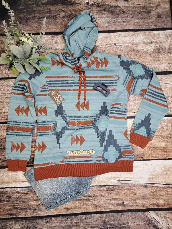 Cruel Women's Southwestern Print Hoodie Hoodie with Logo Branding Identity