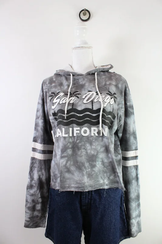 Vintage San Diego Hoodie (XL) Hoodie with Gradient Ombre Colorful