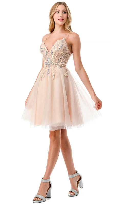 Aspeed Design S2740M - Butterfly Homecoming Dress Floral Print girly