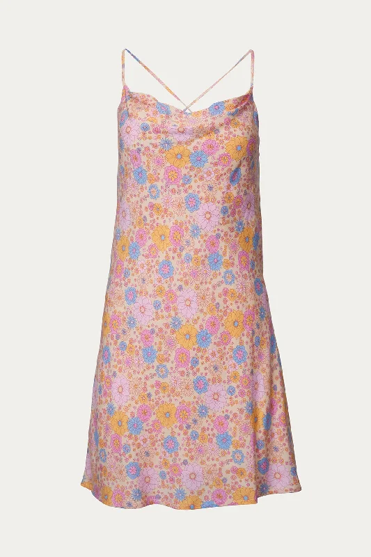 FLORAL-PRINT JERSEY MINI DRESS Royal Blue Jersey Shirt