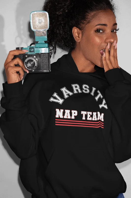 Varsity Nap Team - !!!Funny Hoodie Sweatshirt Hoodie with Longline Fit Extended Stylish
