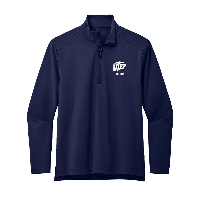 UTEP - NCAA Women's Soccer : Kaila Hudson - Premium Quarter Zip Jacket Satin Jacket Silk Jacket Chiffon Jacket