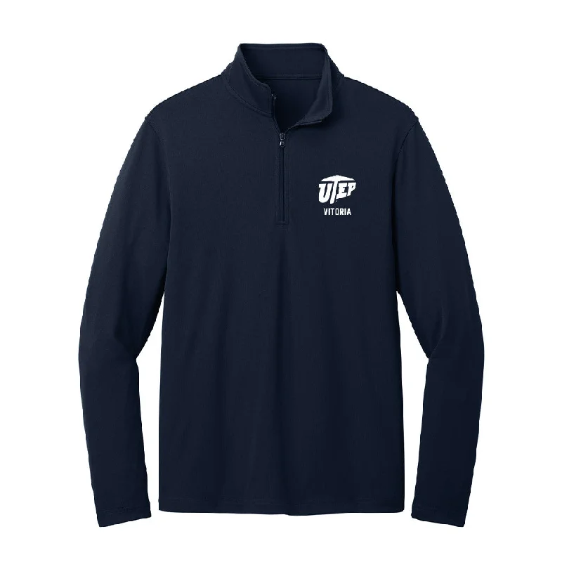 UTEP - NCAA Women's Soccer : Maya Vitoria - Lightweight Quarter Zip Jacket Cotton Jacket Linen Jacket Terry Jacket