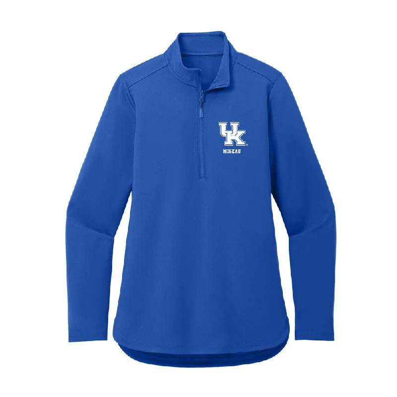 Kentucky - NCAA Women's Soccer : Michelle Moskau - Women's Premium Quarter Zip Jacket Oversized Jacket Tailored Jacket Straight Jacket