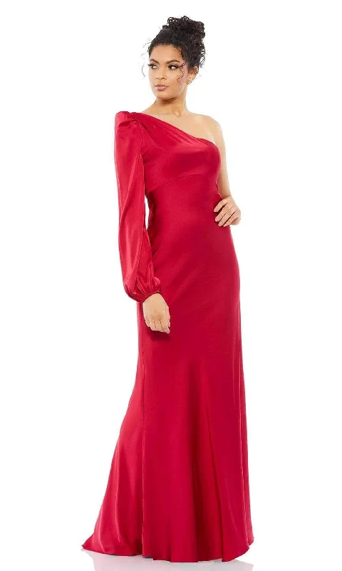 Ieena Duggal - 55401I One Shoulder Satin Evening Dress Tunics Floral girly