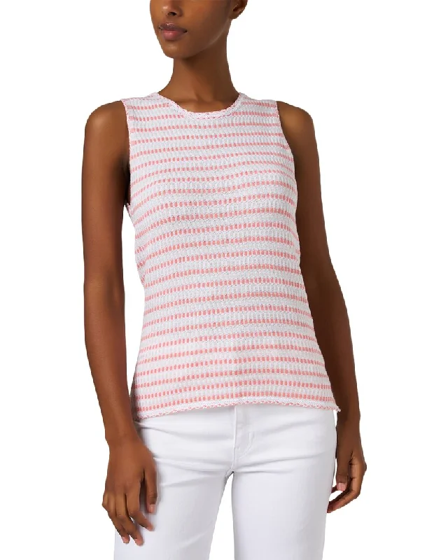 Ecru Striped Knit Tank cute tank top