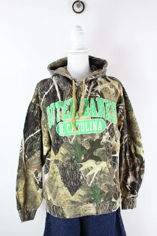 Vintage Outer Banks Hoodie (L) Hoodie with Fur Luxurious Winter