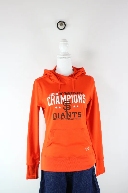 Vintage Under Armour Hoodie (S) Hoodie with Button Placket Classic Preppy