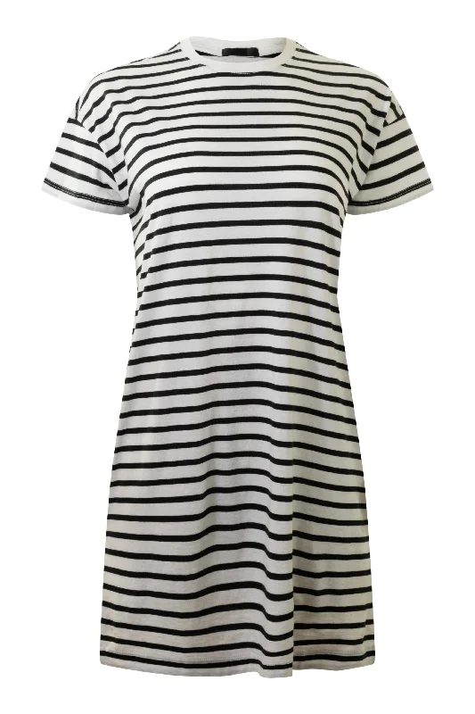 ATM Classic Jersey Stripe Dress Mustard Yellow Jersey Tee