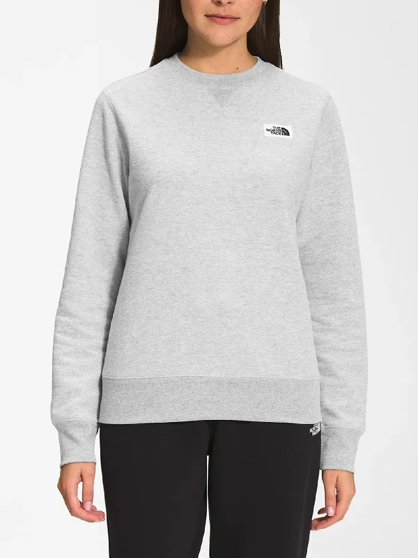 Heritage Patch Crewneck Sweatshirt Hoodie with Color Block Contrast Stylish
