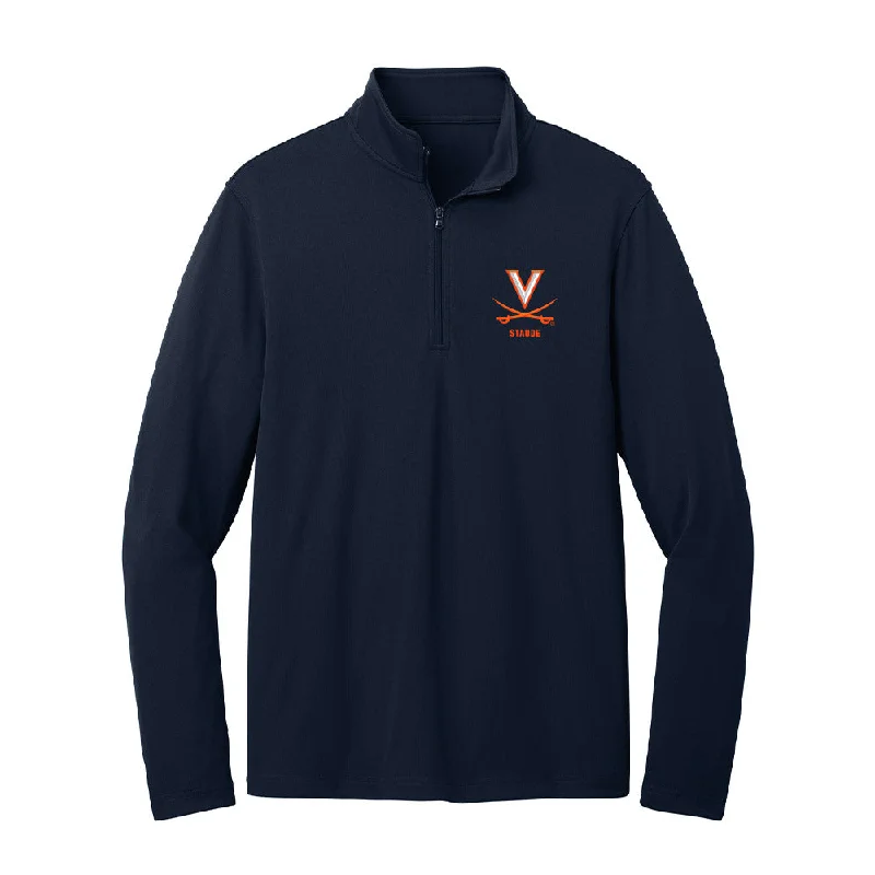Virginia - NCAA Women's Soccer : Natalia Staude - Lightweight Quarter Zip Jacket Nylon Jacket Polyester Jacket Spandex Jacket