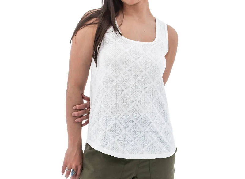 Maitland Tank Top In White fitted tank top