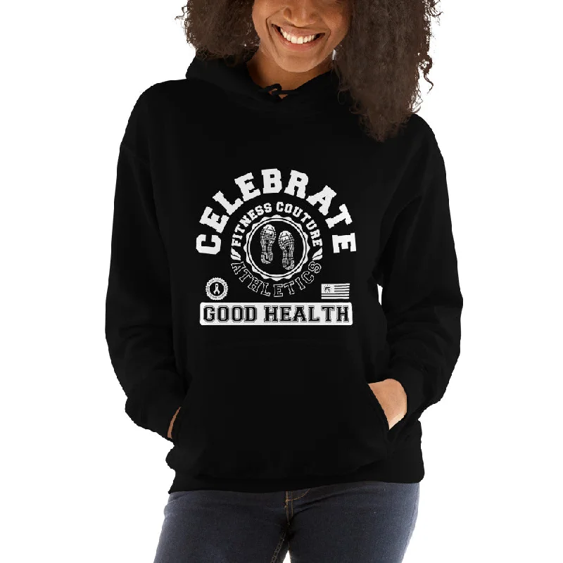Celebrate Good Health - Fitness Couture Apparel Line Hoodie Hoodie with Drop Shoulder Relaxed Streetwear