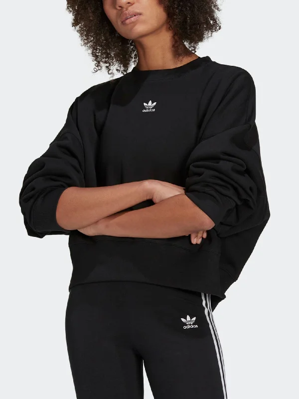 Adicolor Essentials Fleece Crewneck Sweatshirt Hoodie with Relaxed Fit Easy Casual