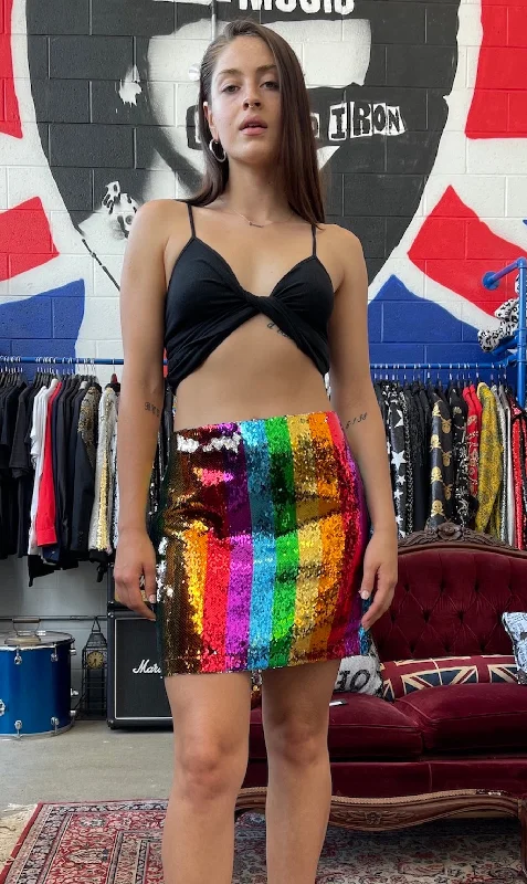 Any Old Iron Rainbow Skirt high waist skirt