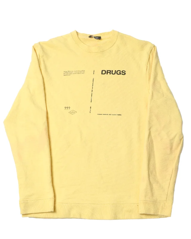FW18 "DRUGS" Sweatshirt Hoodie with Color Block Contrast Stylish