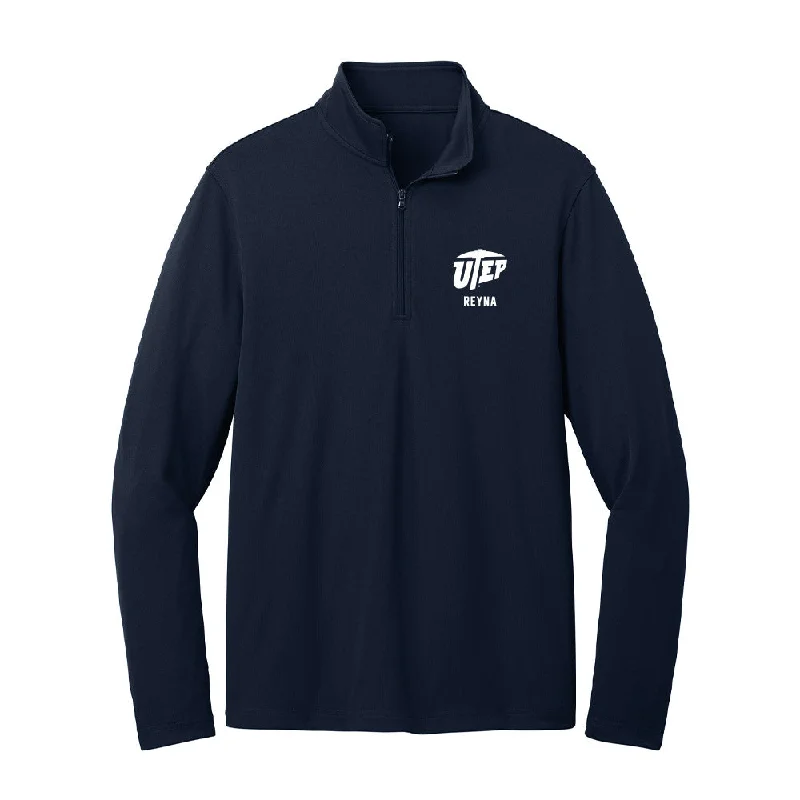 UTEP - NCAA Women's Soccer : Elena Reyna - Lightweight Quarter Zip Jacket Faux Fur Jacket Real Fur Jacket Shearling Jacket