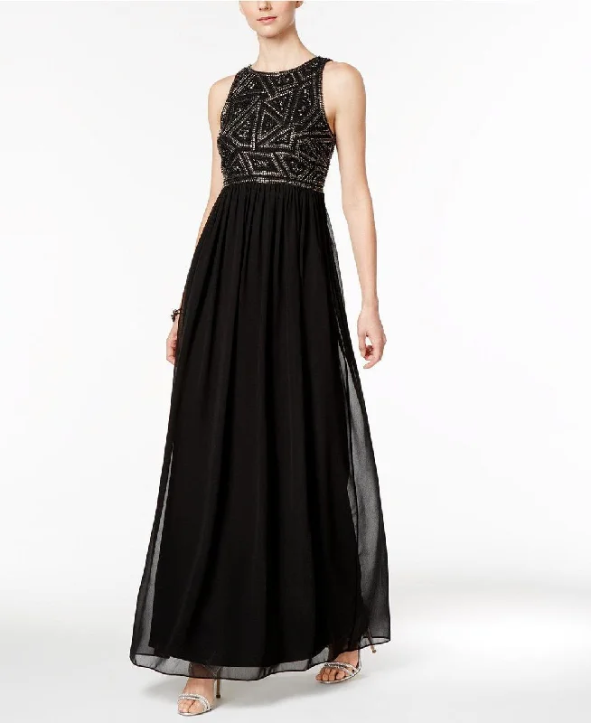 Adrianna Papell - Sleeveless Embellished Evening Dress 191910790SC Tunics Cozy comfortable