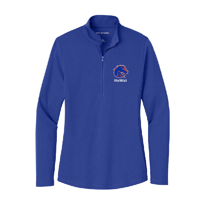 Boise State - NCAA Women's Soccer : Emily Brashear - Women's Lightweight Quarter Zip Jacket Hoodie Zip-Up Jacket Button-Up Jacket
