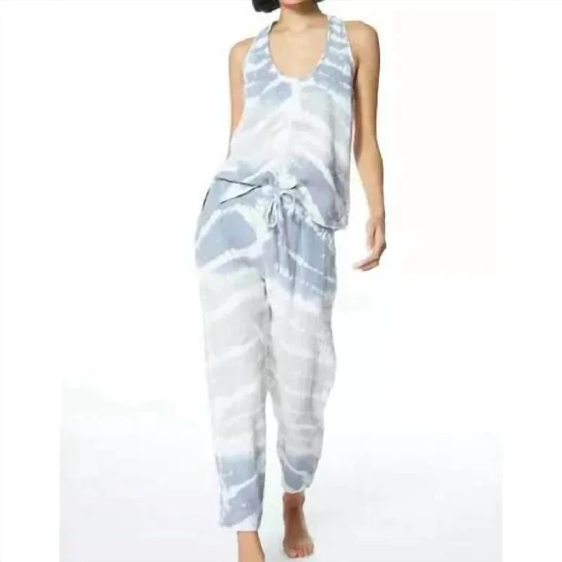 Sage Tank Top In Blue Fog striped tank top