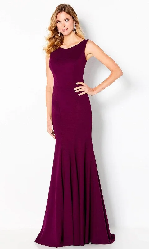 Cameron Blake by Mon Cheri - V-Back Jersey Evening Gown 220635 Mint Green Jersey Tee
