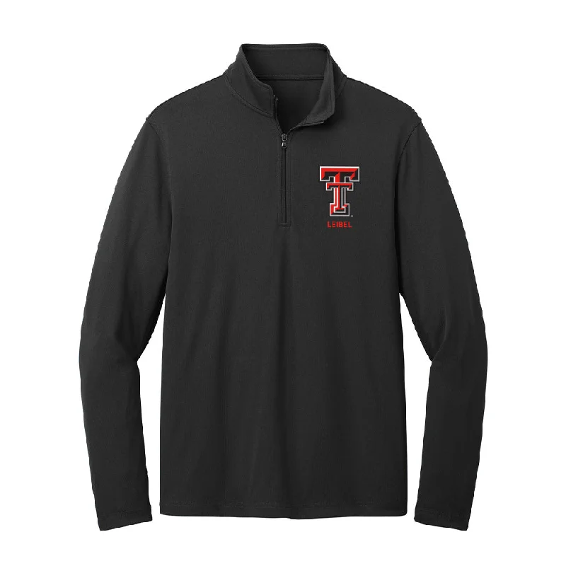 Texas Tech - NCAA Women's Soccer : Kate Leibel - Lightweight Quarter Zip Jacket Zippered Jacket Buttoned Jacket Snapped Jacket