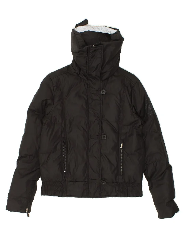NORTH SAILS Womens Padded Jacket UK 10 Small Black Polyamide Mesh Jacket Canvas Jacket Denim Jacket