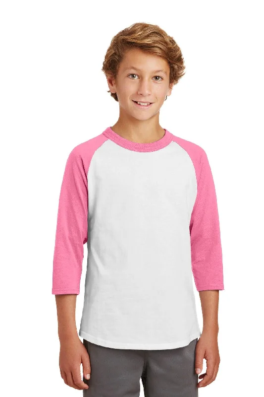 White/ Bright Pink