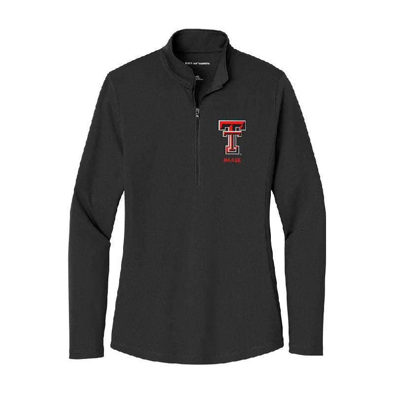 Texas Tech - NCAA Women's Soccer : Skylar Haase - Women's Lightweight Quarter Zip Jacket Rayon Fabric Velvet Fabric Corduroy Fabric