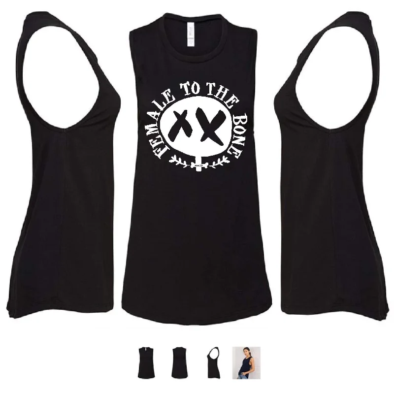 Female To The Bone - Muscle Tank Vest Top athletic tank top