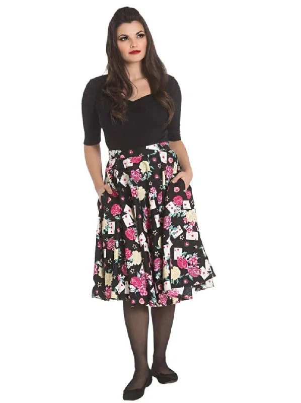 HELL BUNNY QUEEN OF HEART 50'S SKIRT cashmere skirt soft