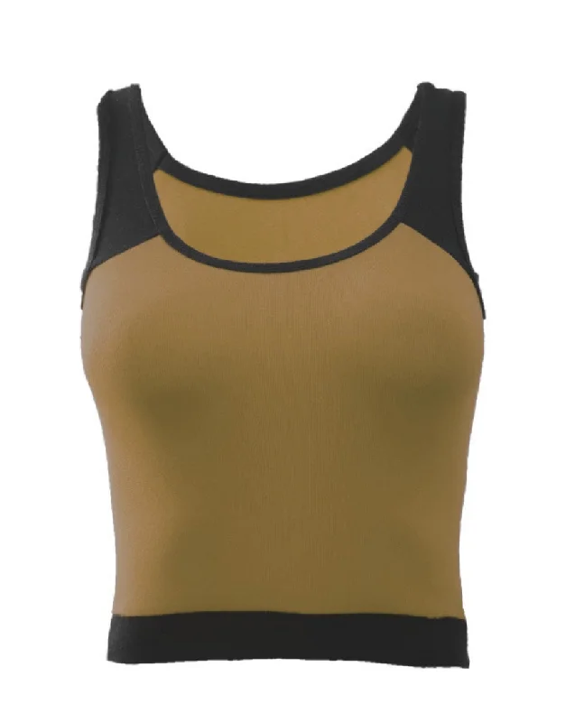 Mustard Tank Top cutout tank top