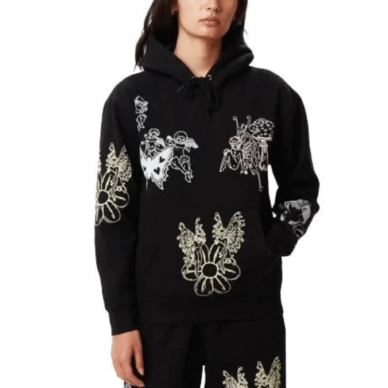 Amy Hoodie - Black Hoodie with Side Slits Relaxed Casual