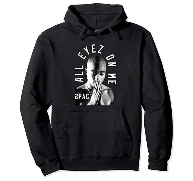 All Eyez On Me Hoodie Hoodie with Snap Buttons Easy Quick