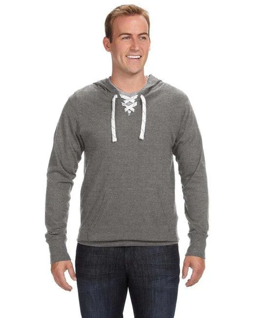 J America Adult Sport Lace Jersey Hood JA8231 Navy Blue Jersey Tee