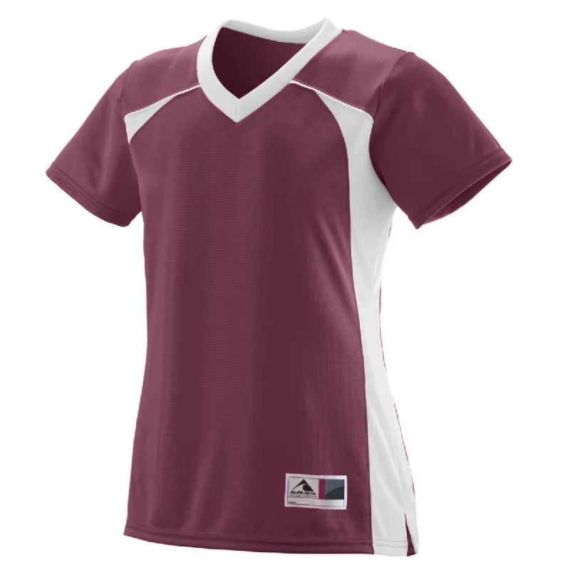 DARK MAROON/WHITE