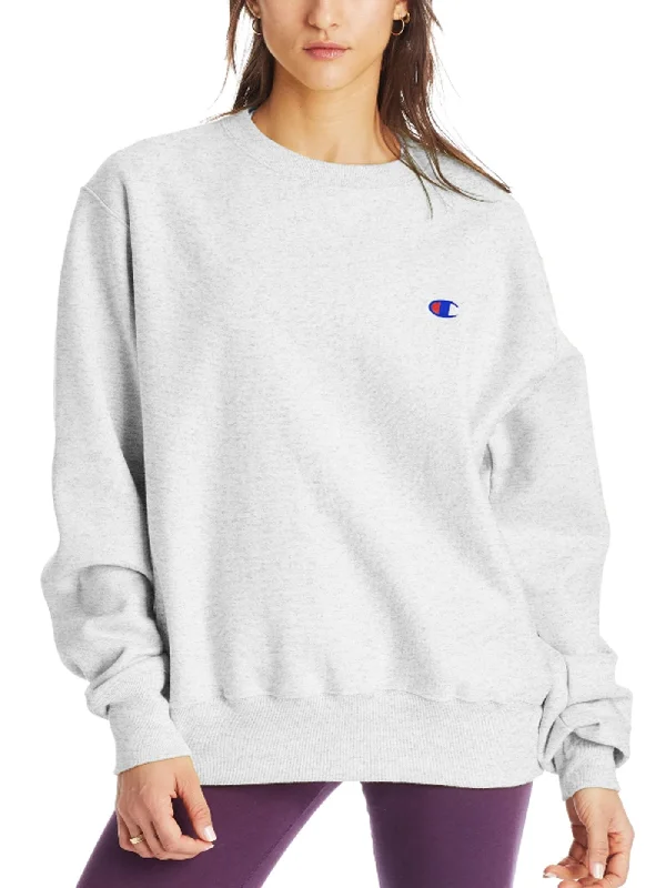 Reverseweave Emb C Logo Crewneck Sweatshirt Hoodie with Puffed Sleeves Voluminous Trendy
