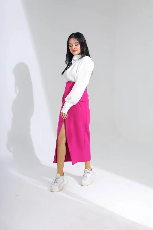 SKIRT 8551 silk skirt lustrous