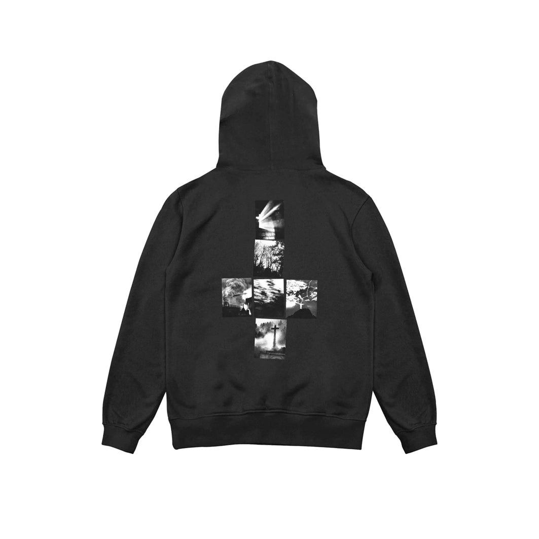 Wasted Paris Spirit Hoodie - Black Hoodie with Thumb Holes Functional Cozy