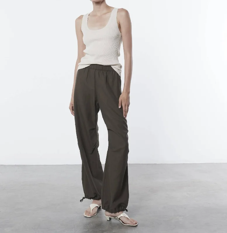 Linen Knit Scoop Tank In Bone high neck tank