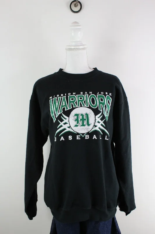 Vintage Warriors Sweatshirt (S) Hoodie with Patch Decorative Personalized