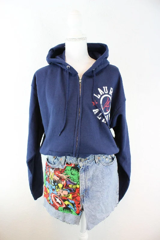 Vintage Hanes Zip Hoodie (M) Hoodie with Double Zipper Versatile Adjustable