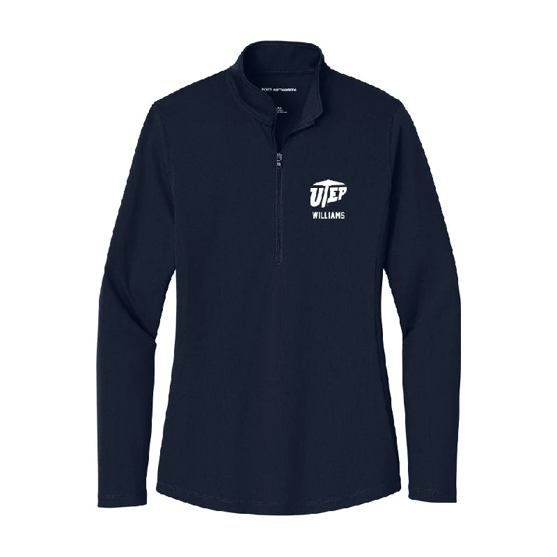 UTEP - NCAA Women's Soccer : Sydney Williams - Women's Lightweight Quarter Zip Jacket Welt Pockets Slit Pockets Flap Pockets
