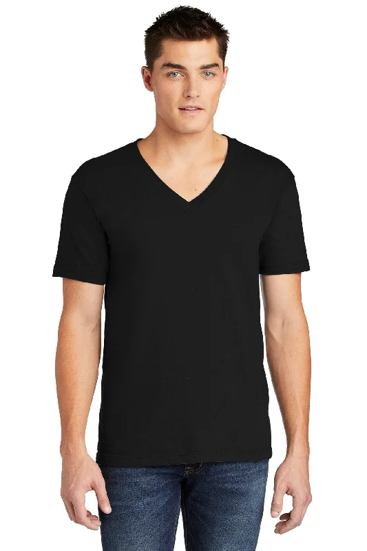 American Apparel    Fine Jersey V-Neck T-Shirt. 2456W Polka Dot Jersey Shirt