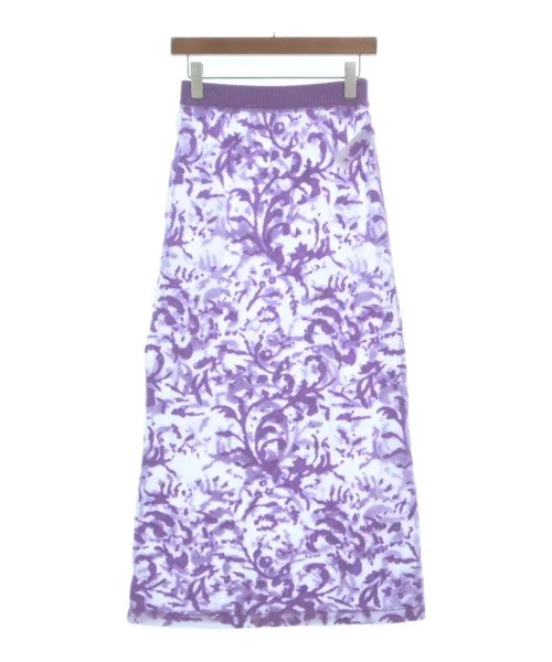 AMERI Knee length skirts leather skirt refined